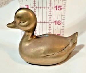 Vintage Solid Brass Duck Paperweight - Picture 1 of 1