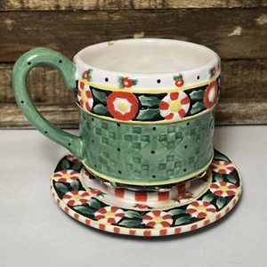 Mary Engelbreit Scotty Dog AChristmas Wish Collection Teacup & Saucer **SEE - Picture 1 of 9