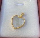 of Pearl Heart Pendant Beautiful Solid 18K Gold Mother