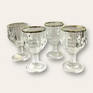 Set Of 4 CRiSTALLERIA F LLI FUMO Shot Glasses Made in Italy - Picture 1 of 3