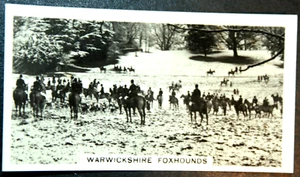 Warwickshire Foxhounds Shuckburgh Hall Vintage 1932 Fotokarte EE31M - Bild 1 von 2