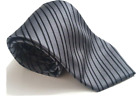 Thomas Nash Krawatte grau/schwarz gestreift