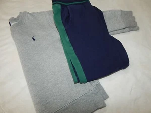 Ralph Lauren Henry Boys size 5 Sweatshirt and Sweatpants Outfit Navy Grey Green - Picture 1 of 10