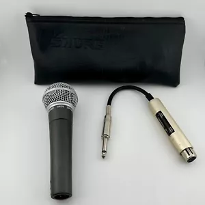 Vintage Shure SM58 Dynamic Microphone with Carrying Pouch & Line Transformer - Picture 1 of 11