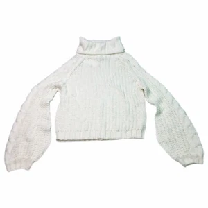Suéter tejido cuello alto color marfil crema talla mediana M para mujer talla mediana nuevo con etiquetas - Imagen 1 de 8