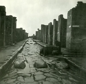 Italy Pompeii Pompeii Street of Vettii Old Possemiers Stereo Photo 1910 - Imagen 1 de 3