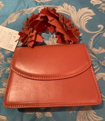 Zara Camel mini floral square handbag 🎖️ - Image 1 of 4