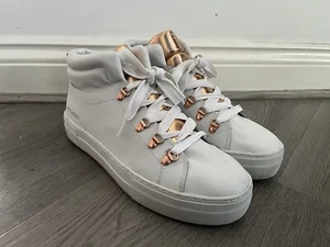 Skechers Alba Street Hype Womens White/Rose Gold Hi Top Trainers Size UK 8 - VGC - Picture 1 of 10