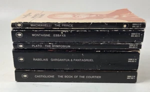 Penguin Classic Book Lot Of 5 Books Machiavelli Rabelais Plato Montaigne Castigl - Picture 1 of 17