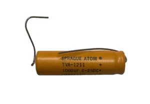Condensador atómico Sprague 1000uF 0-25DC TVA 1211 (cada uno) - Imagen 1 de 2