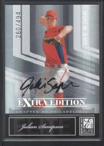 JULIAN SAMPSON 2007 DONRUSS ELITE EXTRA #27 TOC AUTOGRAPH 260/494 SP $15 - Picture 1 of 1