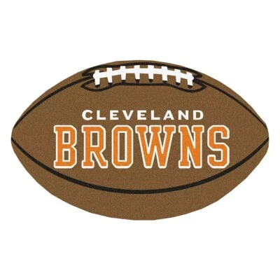 Alfombra con forma de fútbol americano NFL Cleveland Browns 32" x 20" puerta delantera garaje cueva Foto 1 de 2