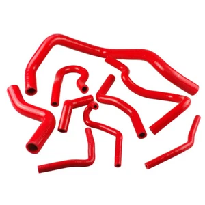 RED 9pcs Silicone Radiator Hose Kit for Honda Civic D15 D16 SOHC EG/EK 92-00 - Foto 1 di 3