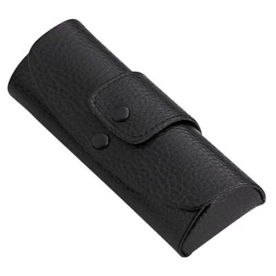 M-world Leather-Tone, Snap, Belt Loop, Soft-case, Eye Glasses Case (Black) — 第 1/4 张图片