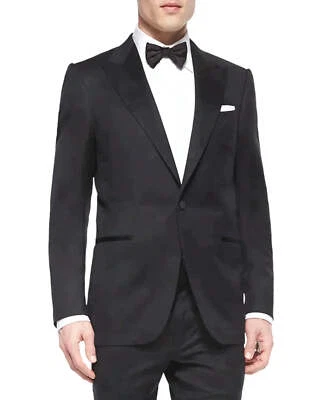 $2,995 ERMENEGILDO ZEGNA - PEAK LAPEL Esmoquin Cena Chaqueta 1 Pieza - 36R Foto 1 de 4