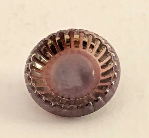 Cup Style, Fluted Edge PURPLE  MOONGLOW BUTTON, Silver Luster, NBS Medium Cover