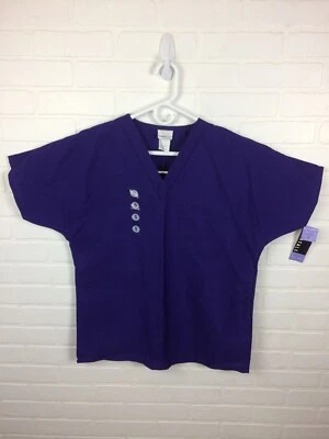 Fundamentals By White Swan 小号女式 V 领磨砂上衣 122 紫色 — 第 1/4 张图片