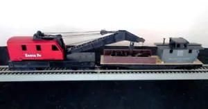 Mantua HO Scale Santa Fe Crane w/Boom Tender - NICE! - Picture 1 of 1