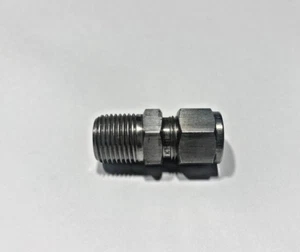 768L_SS_1/2x1/2 Ham-Let Stainless Steel 1/2" Tube x 1/2" NPT Male Connector - Picture 1 of 6