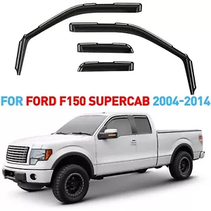 Rain Guards Vent Visors Shade for 2004-2014 Ford F-150 Extended Cab - Picture 1 of 9