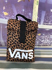 VANS OFF THE WALL OTW  Insulated Lunch Sack Cheetah Leopard Print Brown Bag