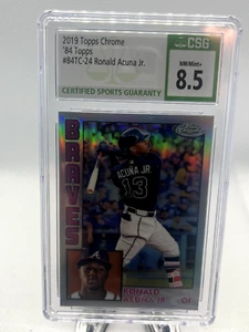 2019 Topps Chrome Ronald Acuna Jr. 1984 Refractor #84TC-24 Braves - Picture 1 of 2