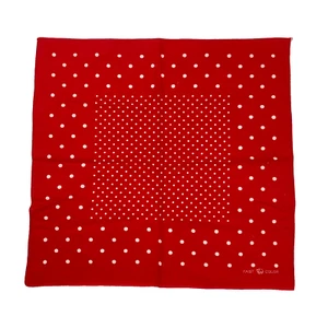 Bandana vintage de lunares con trompa de elefante color rápido rojo blanco ribete de 17" - Imagen 1 de 6