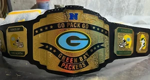 Green Bay Packers NFL Championship Belt Adult Size 2mm Brass - Picture 1 of 8