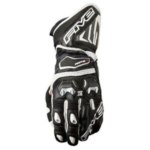 FIVE RFX-1 Black/White Motorcycle Racing Gloves GFR005-16 Size Large