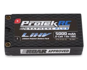ProTek RC 2S 130C Low IR Si-Graphene + HV Shorty LiPo Battery (7.6V/5000mAh)  - Picture 1 of 2