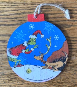 RUZ NEW Dr. Seuss Grinch & Max Wood Ornament/Wall Decor - Picture 1 of 1