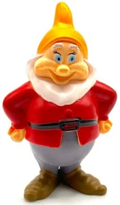 HAPPY WALT DISNEY BIANCO NEVE nano PVC GIOCATTOLO film playset figura 2 1/2" FIGURINA! - Foto 1 di 1