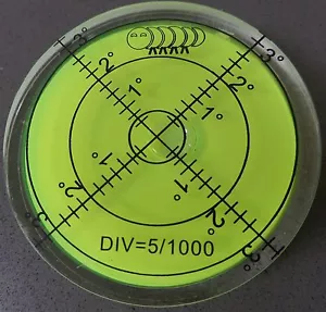 Marca grande de grado de burbuja espiritual nivel de superficie redonda, circular caravana ojo de buey - Imagen 1 de 5