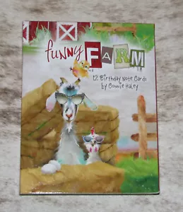 LEANIN TREE Funny Farm Box of 12 Note Cards & Envelopes #34717~3 ea 4 designs - Picture 1 of 3