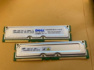 Samsung (DELL Branded) 64MB PC800-45 RDRAM RIMM MR16R0824AN1-CK8 - Picture 1 of 3