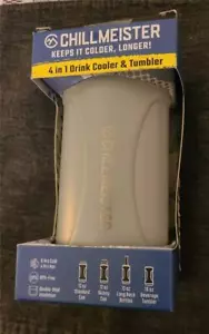 Chillmeister 4 in 1 Getränkekühler & Becher 12 Unzen Mattgrau (Neu in Verpackung) - Bild 1 von 1