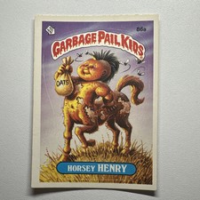 1986 Topps Garbage Pail Kids Series 3 #86a Horsey Henry (Checklist Back)