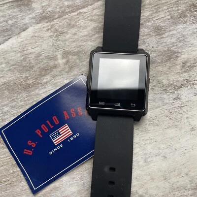 U.S. Polo Assn. Reloj inteligente unisex para adultos con correa de silicona en negro (US9678AUO) Foto 1 de 4