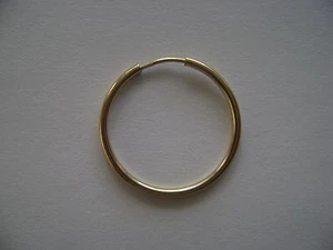 14kt Gold Filled 22mm Endless Hoop Single Earring New - Picture 1 of 1