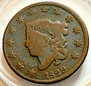 1829 Coronet Head Large Cent, Mostly Full Liberty, Nice Reverse and Color! - Picture 1 of 5