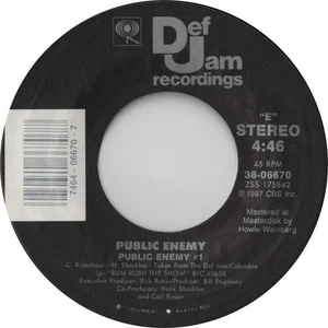 Public Enemy 1/Timebomb Rare Mispress 45 - Foto 1 di 1