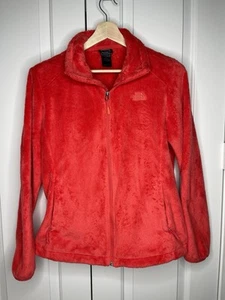 Chaqueta polar The North Face Osito cremallera completa para mujer L roja pelo alto suave cálida - Imagen 1 de 10