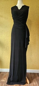 COAST black maxi dress sz 18 evening grecian party wedding Guest Prom Gothic - Picture 1 of 13