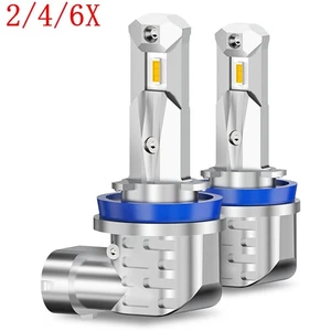 2/4/6X H8 H9 H11 LED Fog Light or DRL Bulbs 300% Brightness Amber Plug and Play - Picture 1 of 24