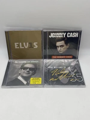 Classic Country Rock Music CDs Johnny Cash, Hank Williams Jr, Elvis, Roy Orbison - Image 1 of 4