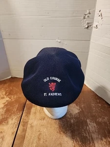 St. Andrews Old Course Golf navy Solid flat hat Cabbie Sz L Shandon Vintage EUC - Picture 1 of 8