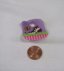 Fisher Price Loving Family Dollhouse Zebra Bib For Baby Doll 1.5 Inch - Picture 1 of 2