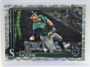 Tablero de aluminio 2025 Topps #105 Dylan Moore Silver Crackle - Imagen 1 de 2