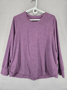 Skechers Los Angeles Crew Neck Long Sleeve Top, Purple, Large, Activewear - Picture 1 of 6