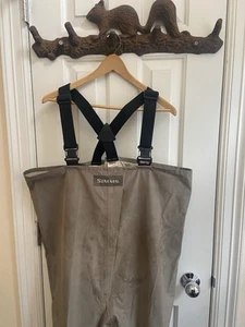 Simms Fishing Waders Stockingfoot Gore-Tex Mens Large Short USA Made Sz 10 Foot - Picture 1 of 14
